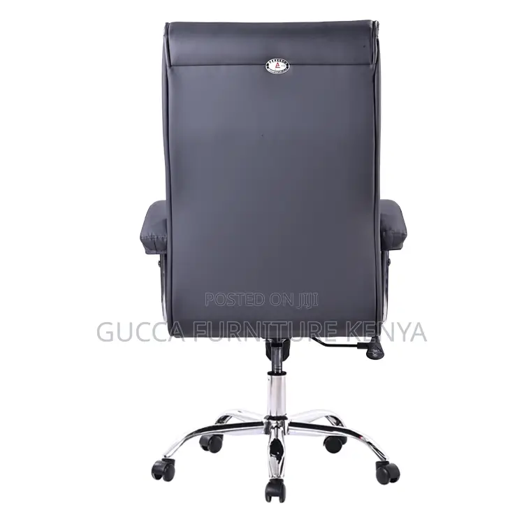 Gray Executive Leather Office Chair