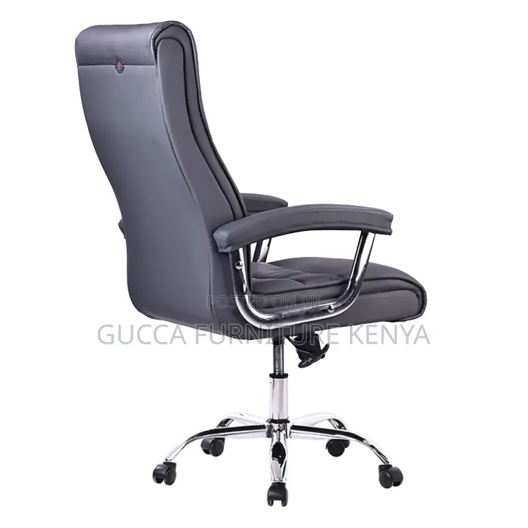 Gray Executive Leather Office Chair