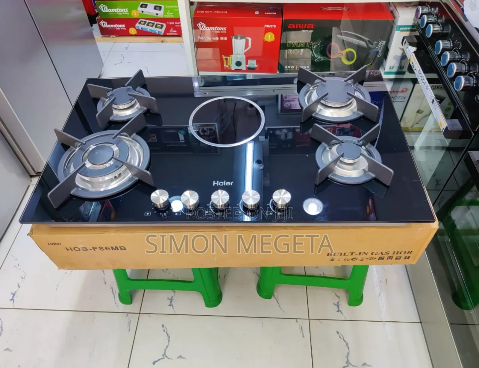 *Haier Hob-F86mb Built-in Cooker Hob