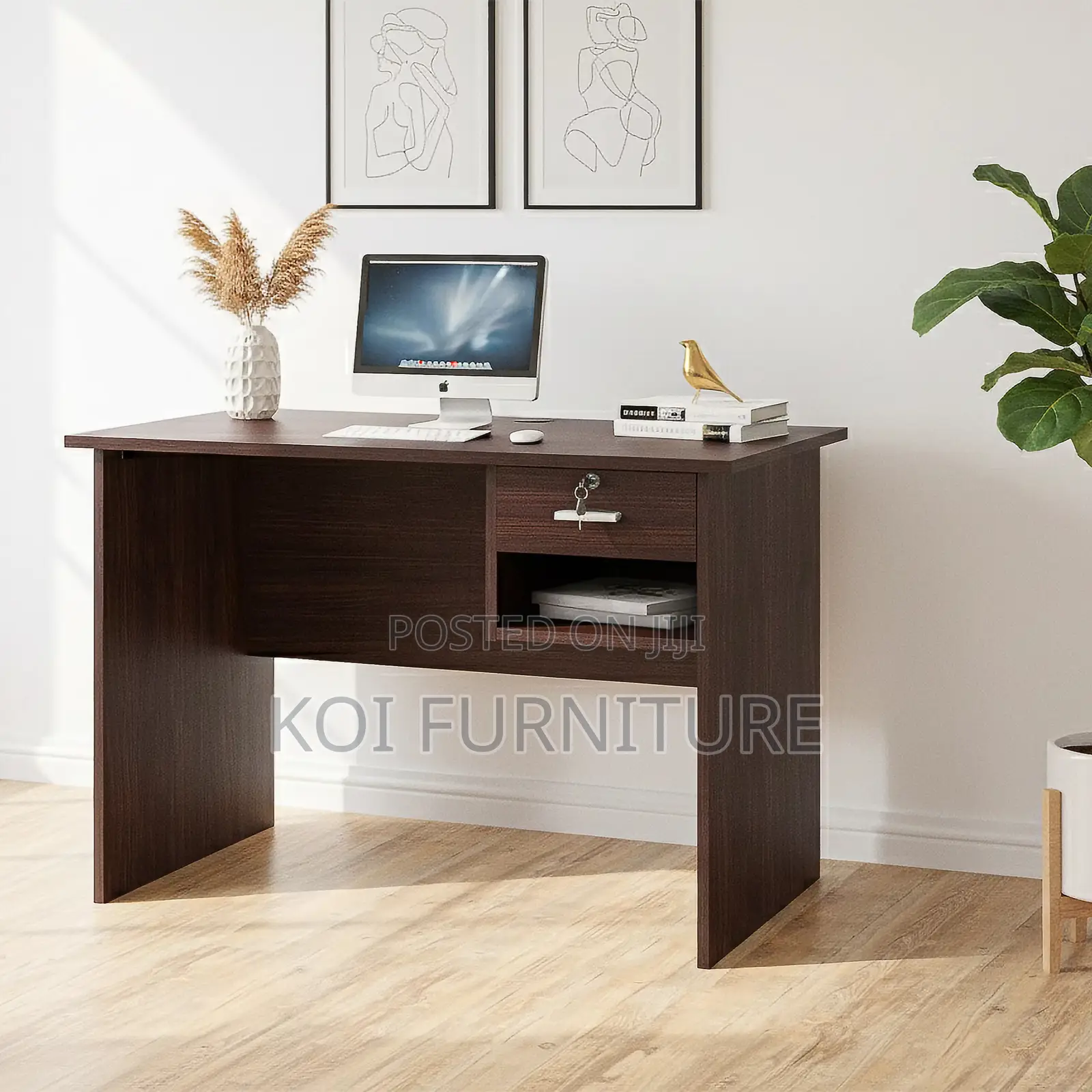 Office Desk : Modern 1 Metre Home Office Desk