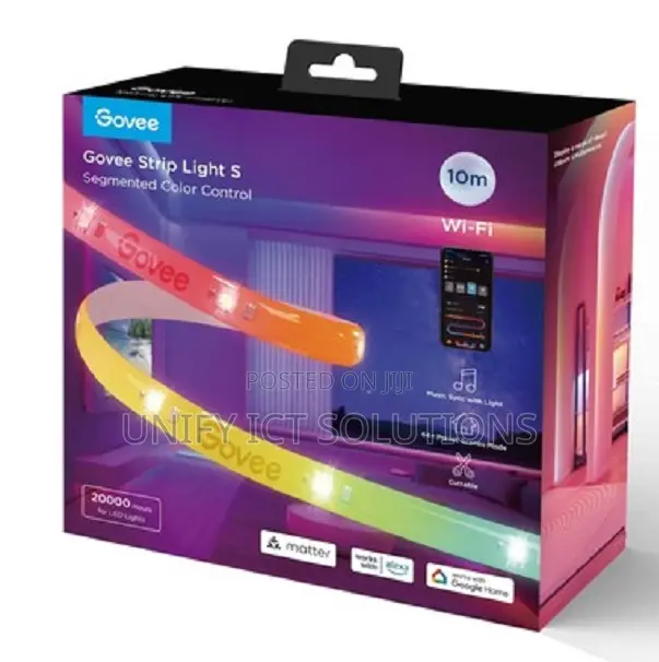 Govee RGB Smart Wi-Fi + Bluetooth Led Strip Lights(10m)