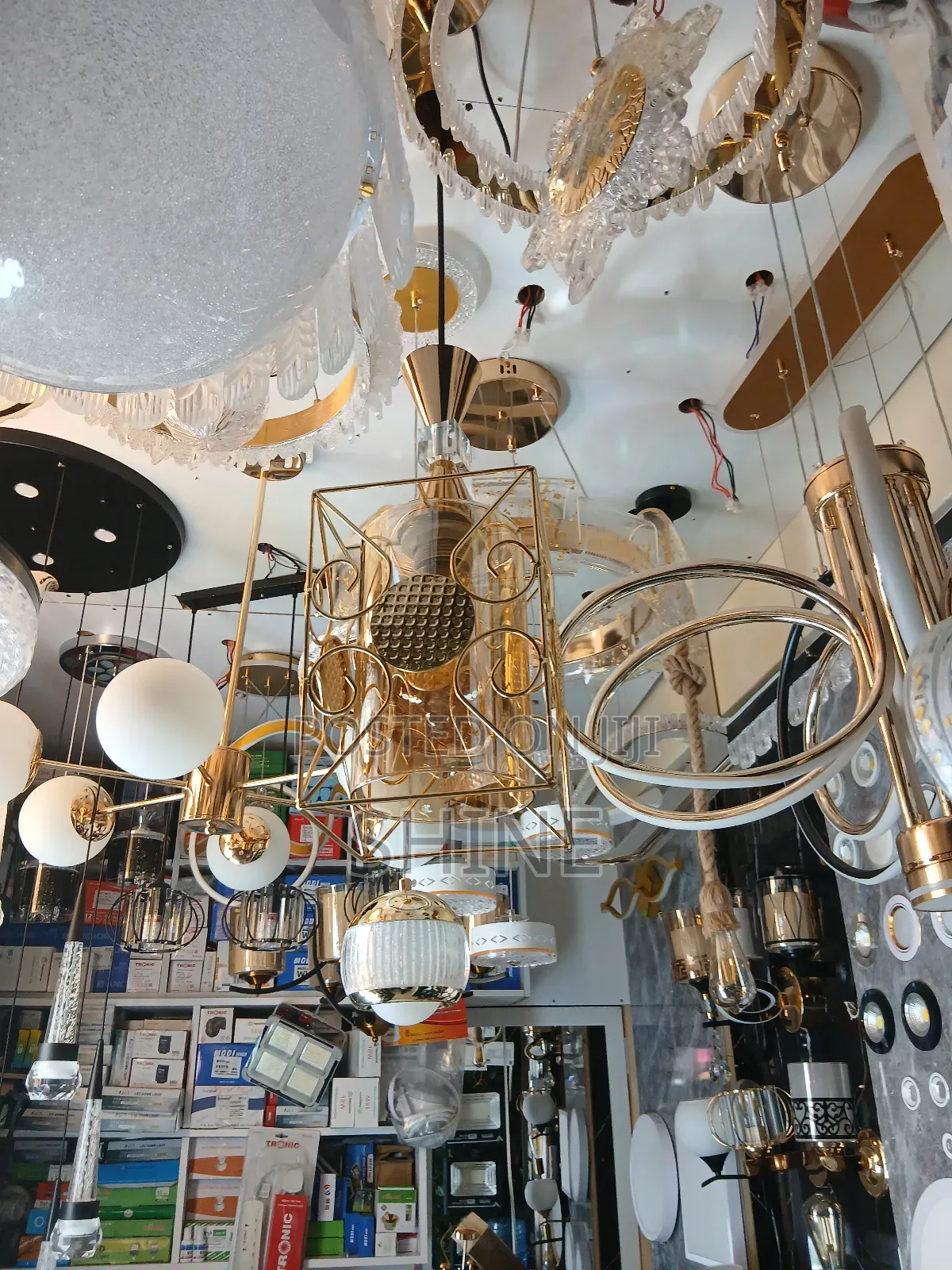 Gold Classy Big Pendant Light