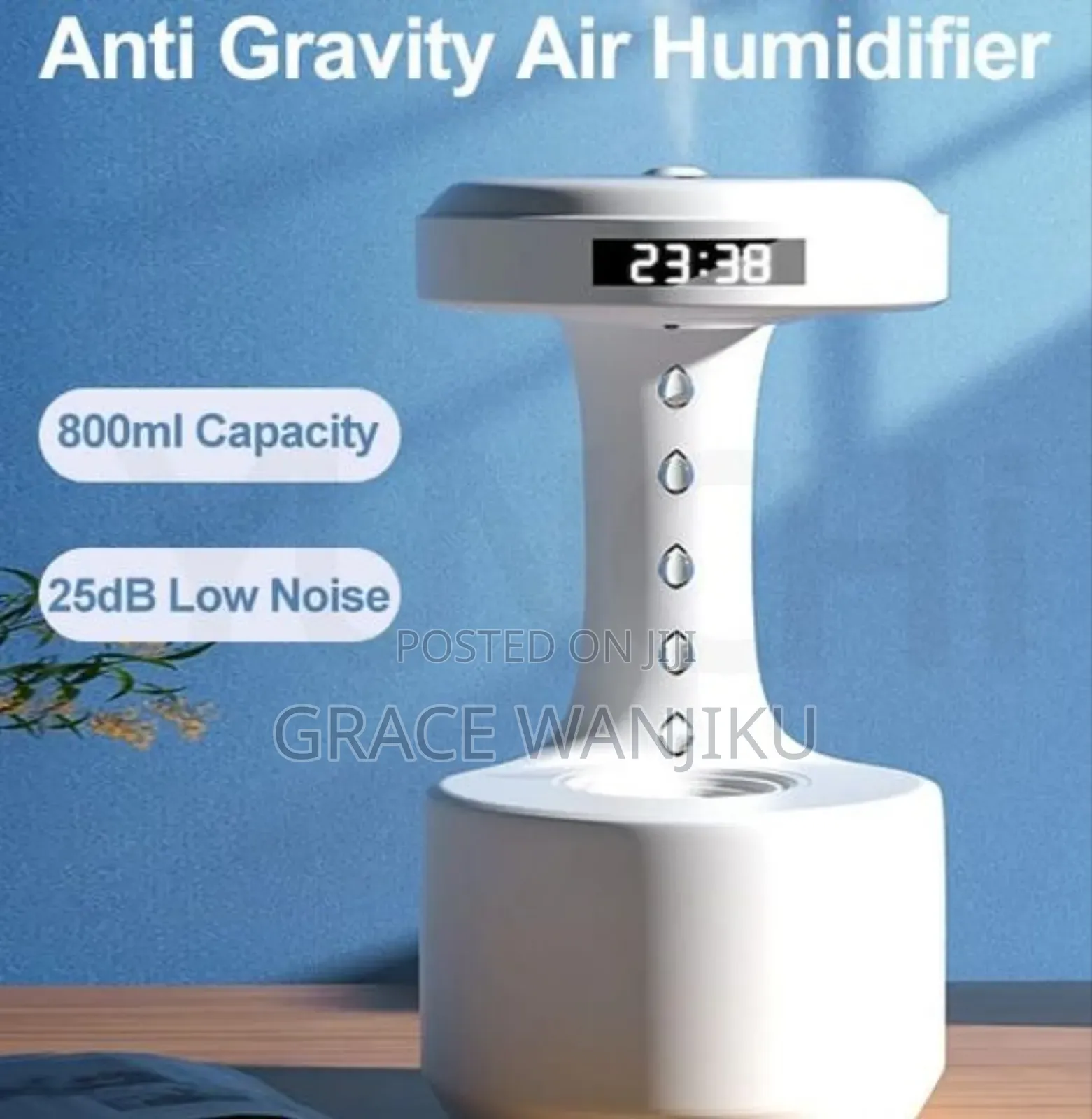 *Anti Gravity Water Droplets Humidifier *