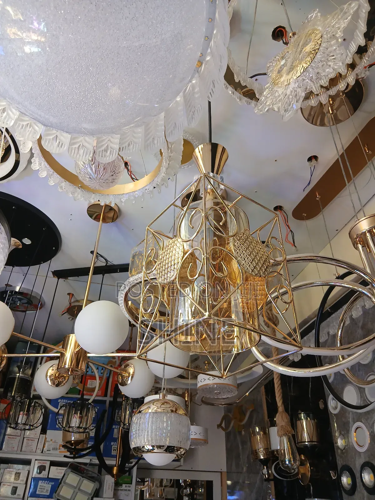 Gold Classy Big Pendant Light