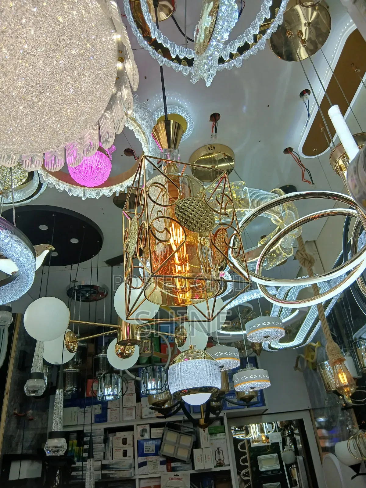 Gold Classy Big Pendant Light