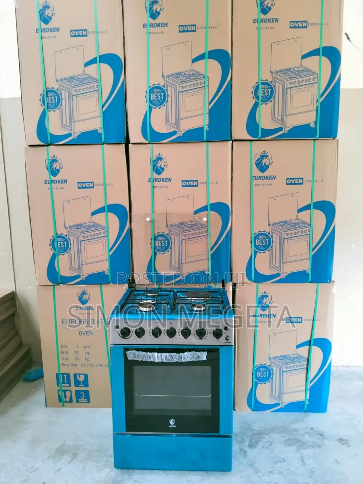 60*65 Euroken 3+1 Standing Cooker With Electric Double Heater