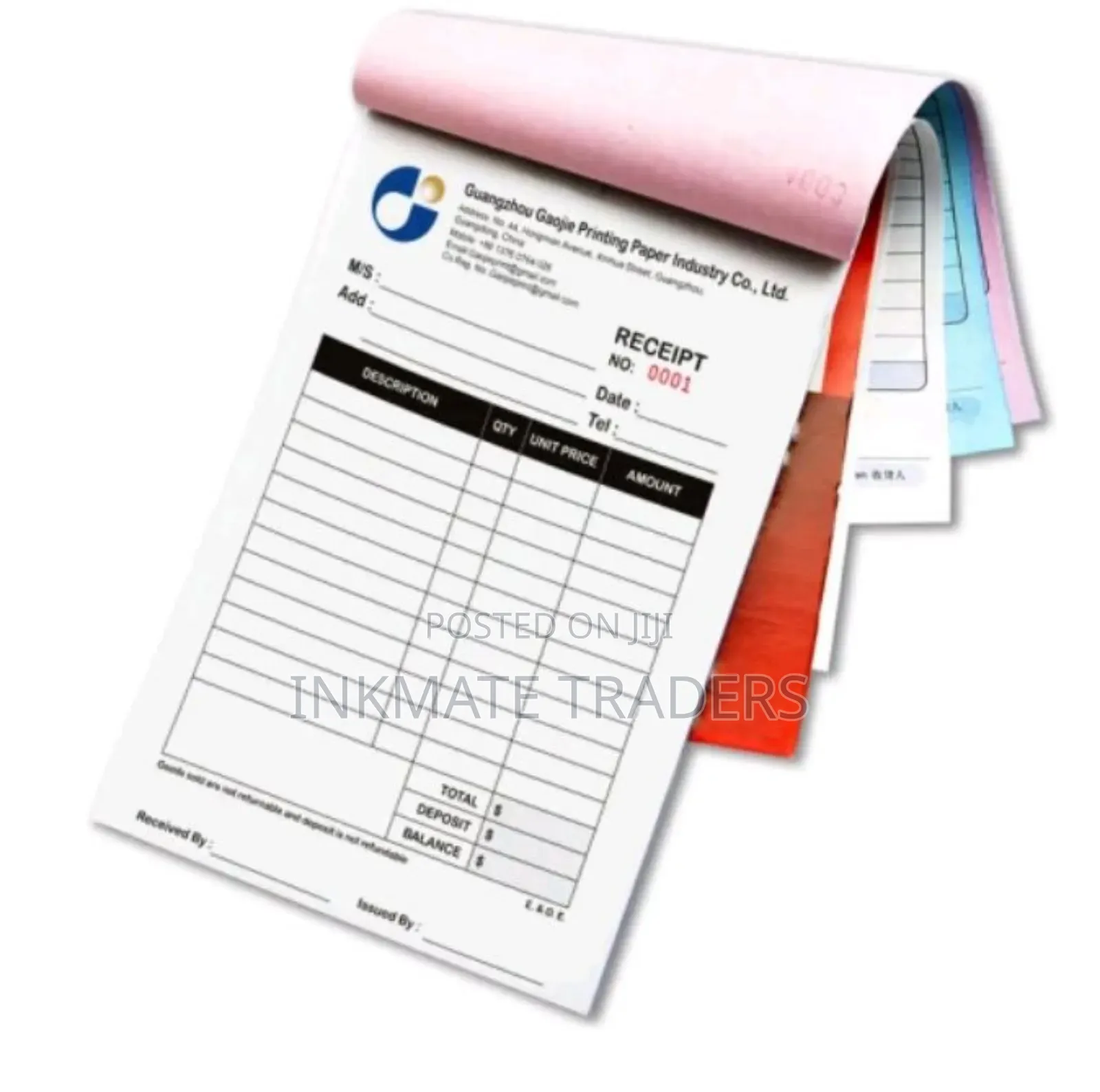 Receipt Book A5 Size 100 Pages