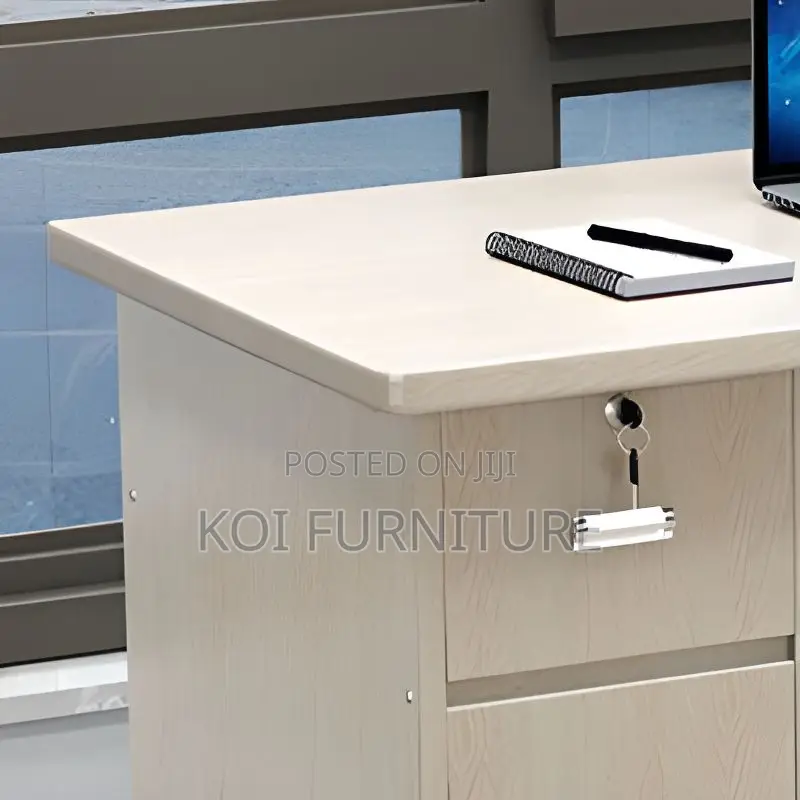 Office Desk : 1.4m Wooden Executive Desk With Multiple Drawers