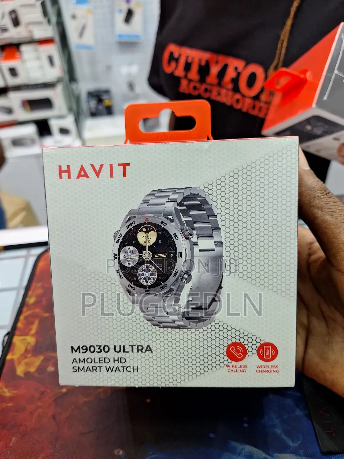 Havit M9030 Ultra *Metallic Amoled* Wireless Charging Smart Watch .