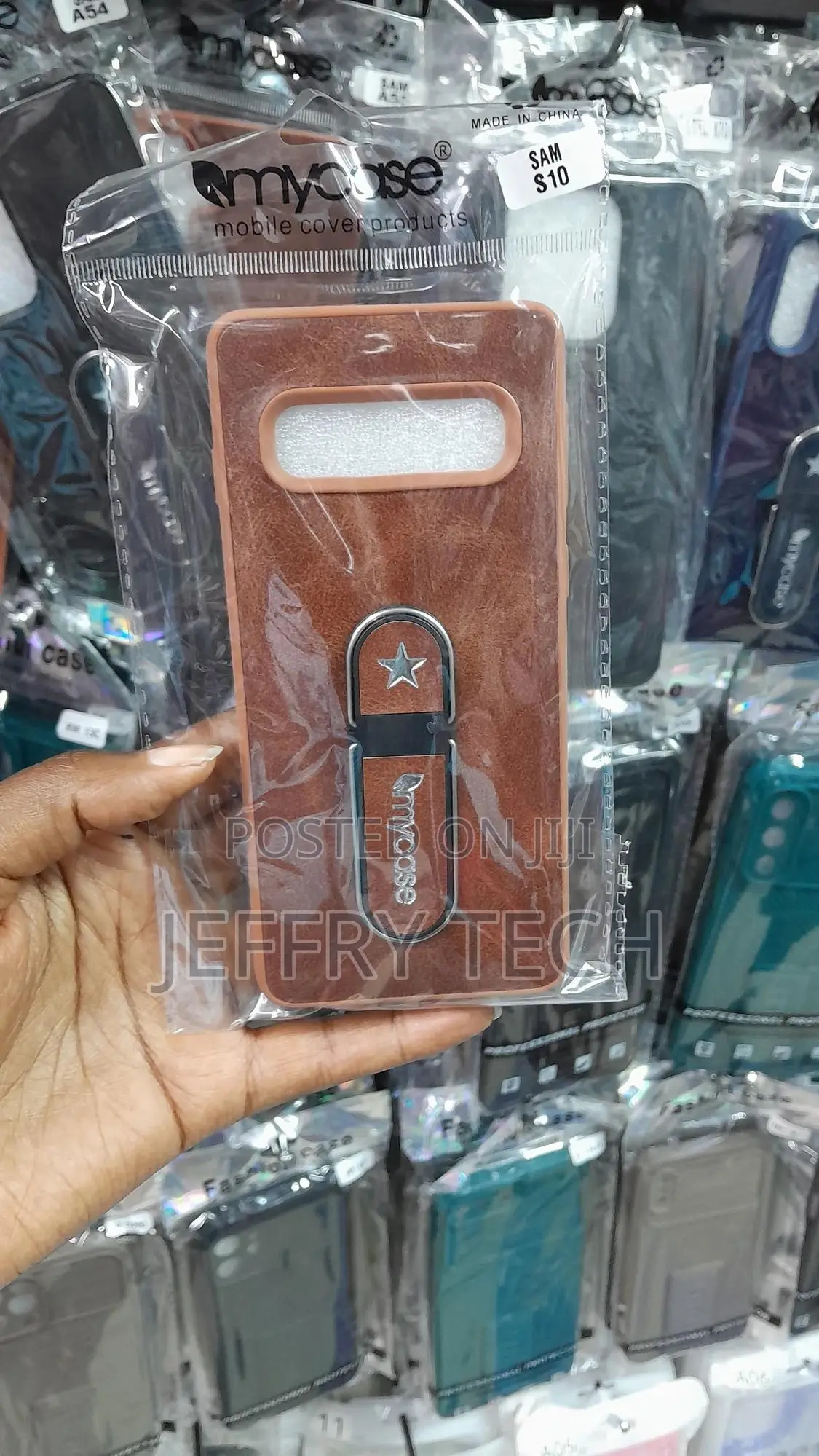 Zamil Soft Silicone Leather Strap Case for Samsung Galaxy S10