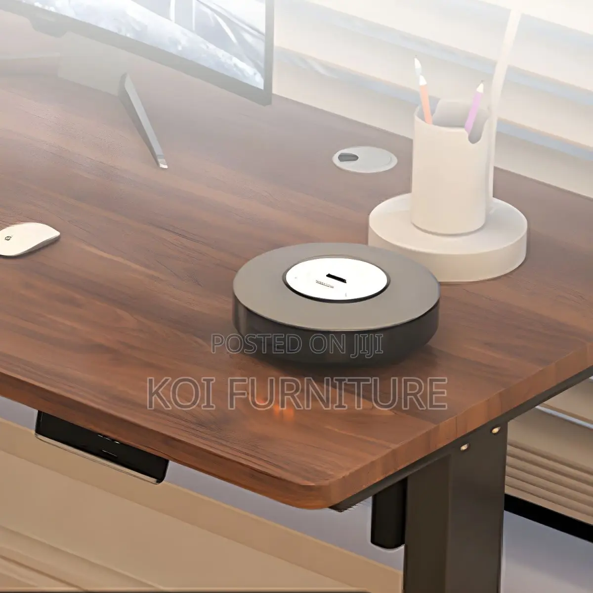 Office Desk : 1.4m Electric Height-Adjustable Standing Desk