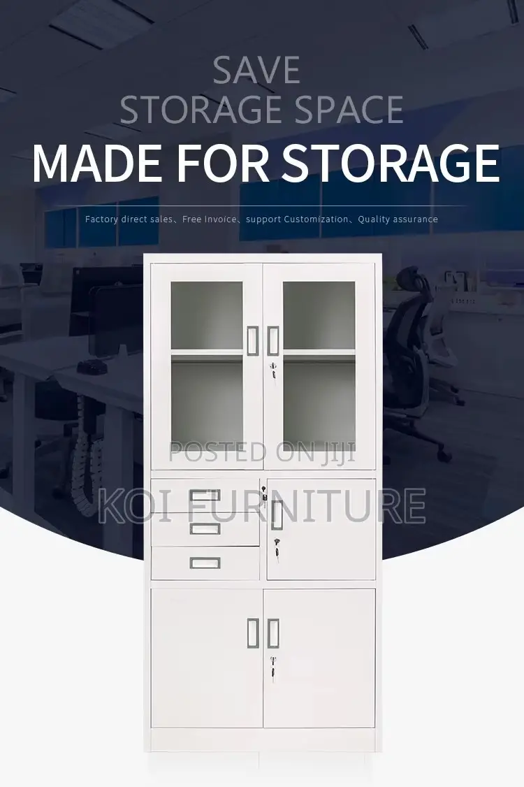 Office Cabinet; Steel Document Cabinet With Drawers and Safe
