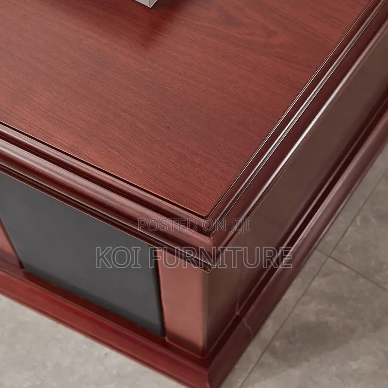 Office Desk; 1800mm Executive Mahogany Smooth Desk