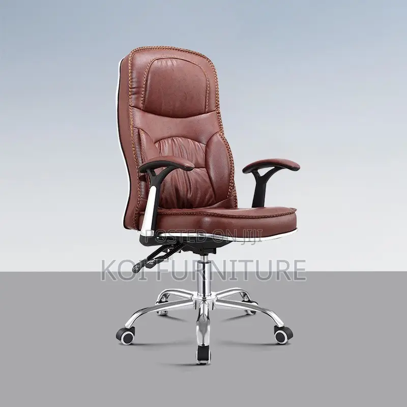 Office Chair; Brown Reclining Orthopedic High Back Chair