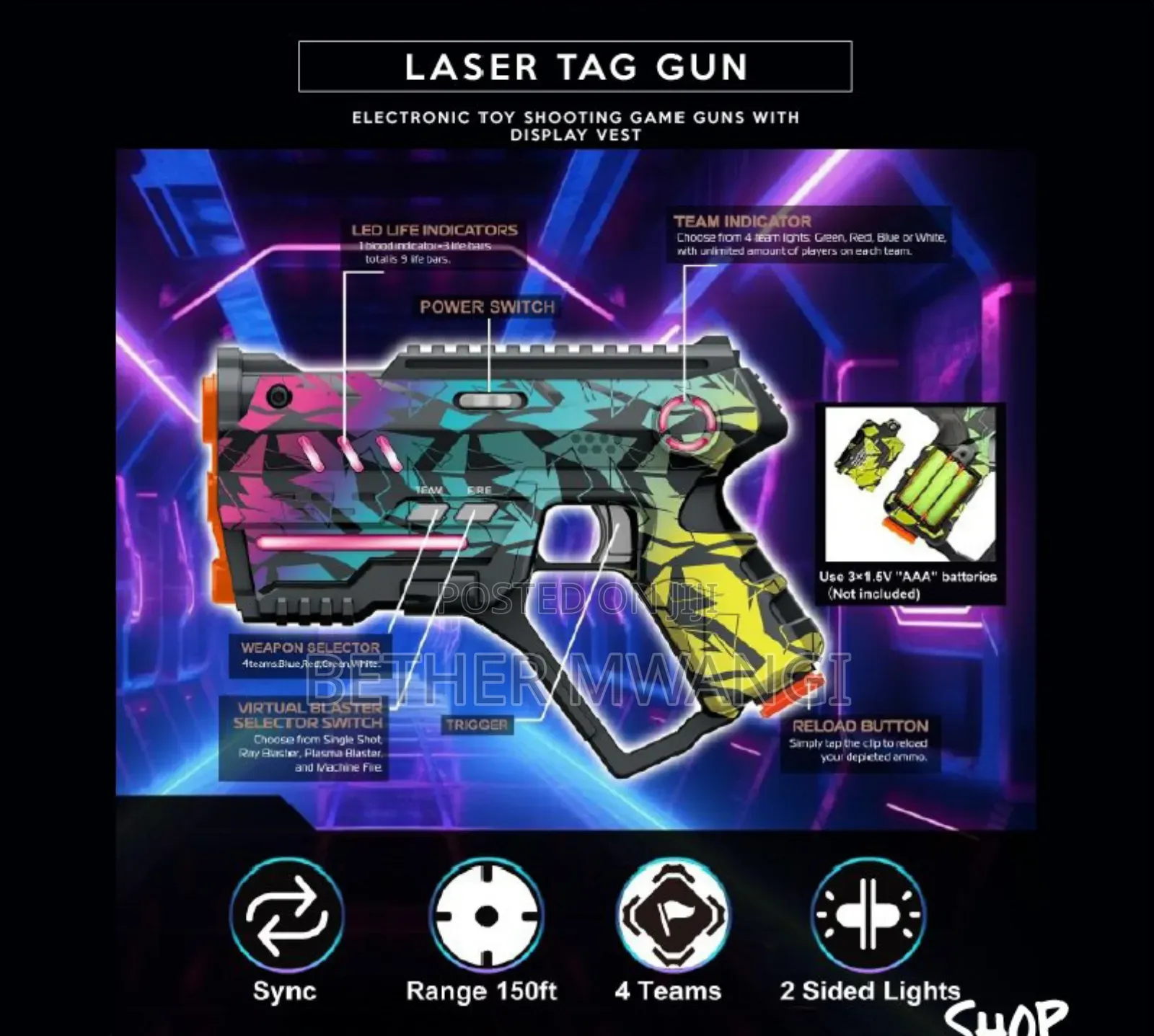 2pc & 4pc Laser Tag Gun In Kenya