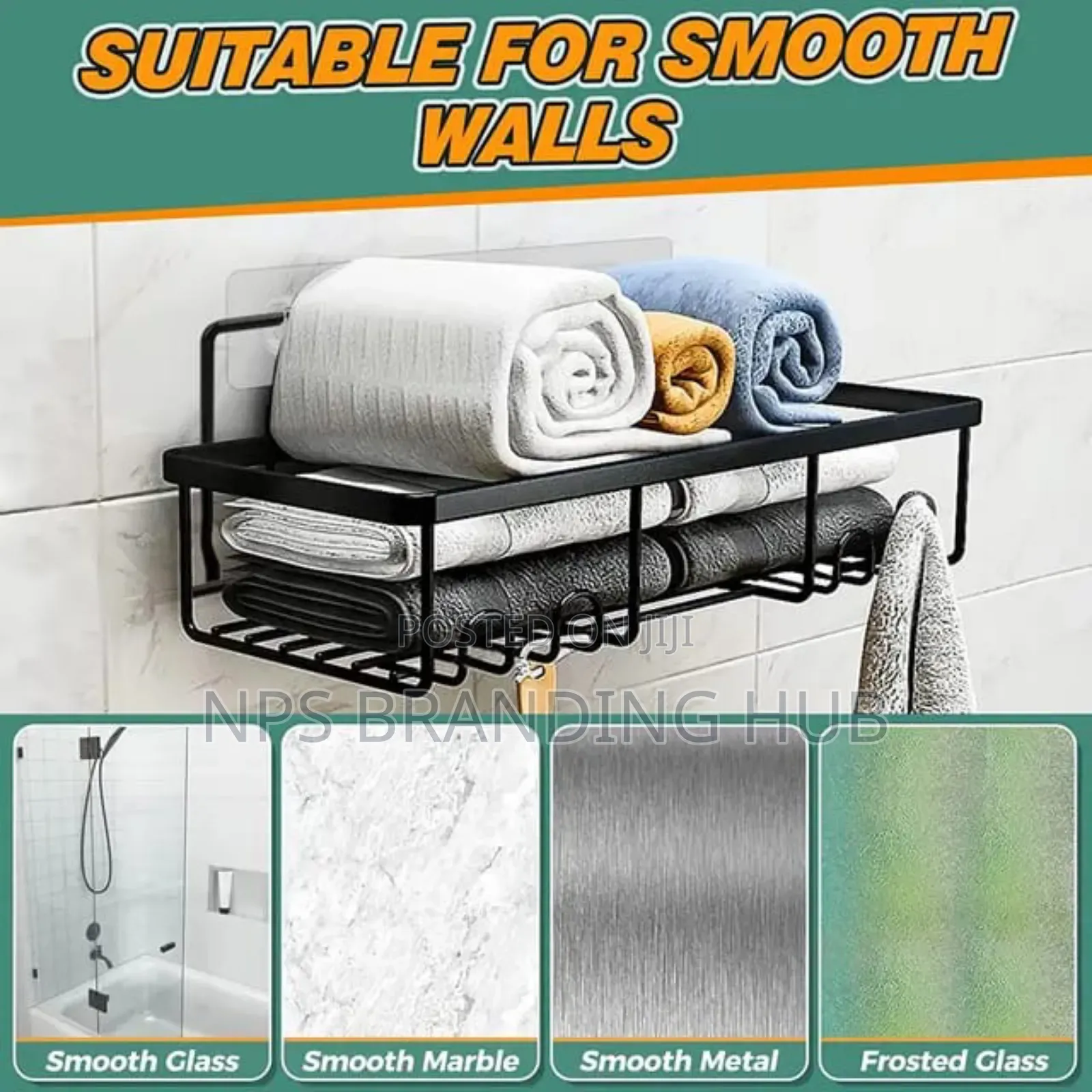 5pcs Set Rectangular Shower Caddy Shelf/Bathroom Organizer Eh
