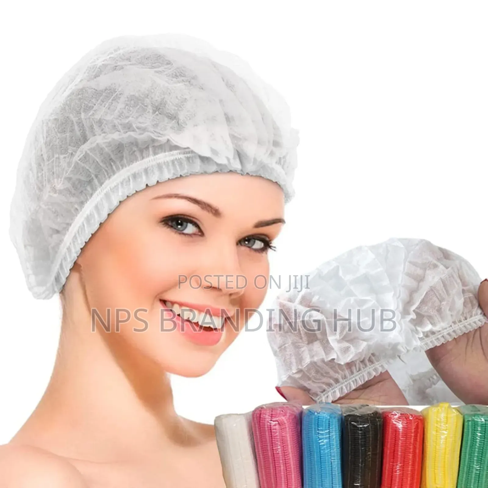 Disposable Nurse Caps White Packed In 100pieces