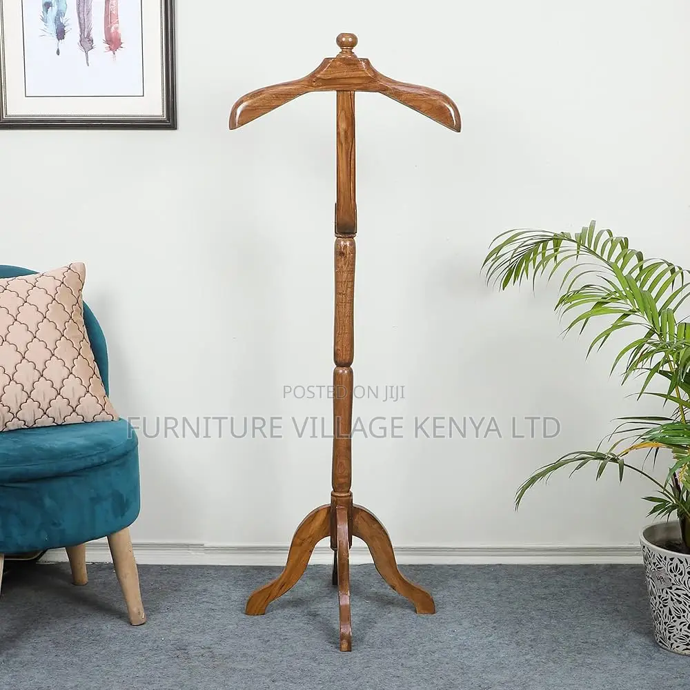 Coat Hanger; Modern Executive Mahogany Coat Hanger