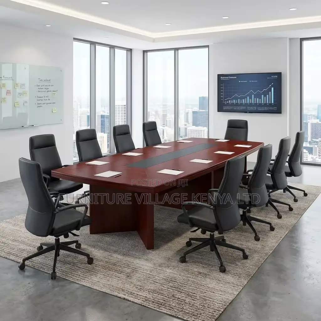 Boardroom Table; 3.5m Mahogany Office Boardroom Table