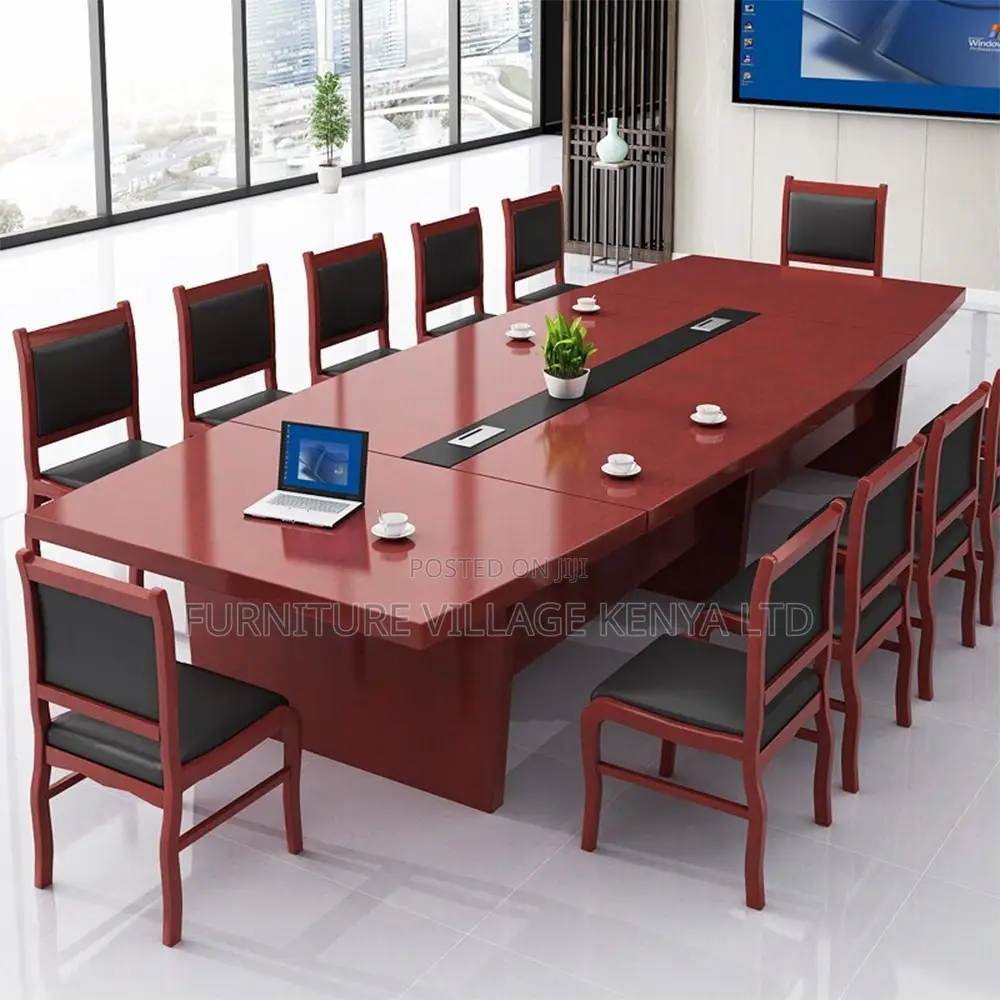 Boardroom Table; 3.5m Mahogany Office Boardroom Table
