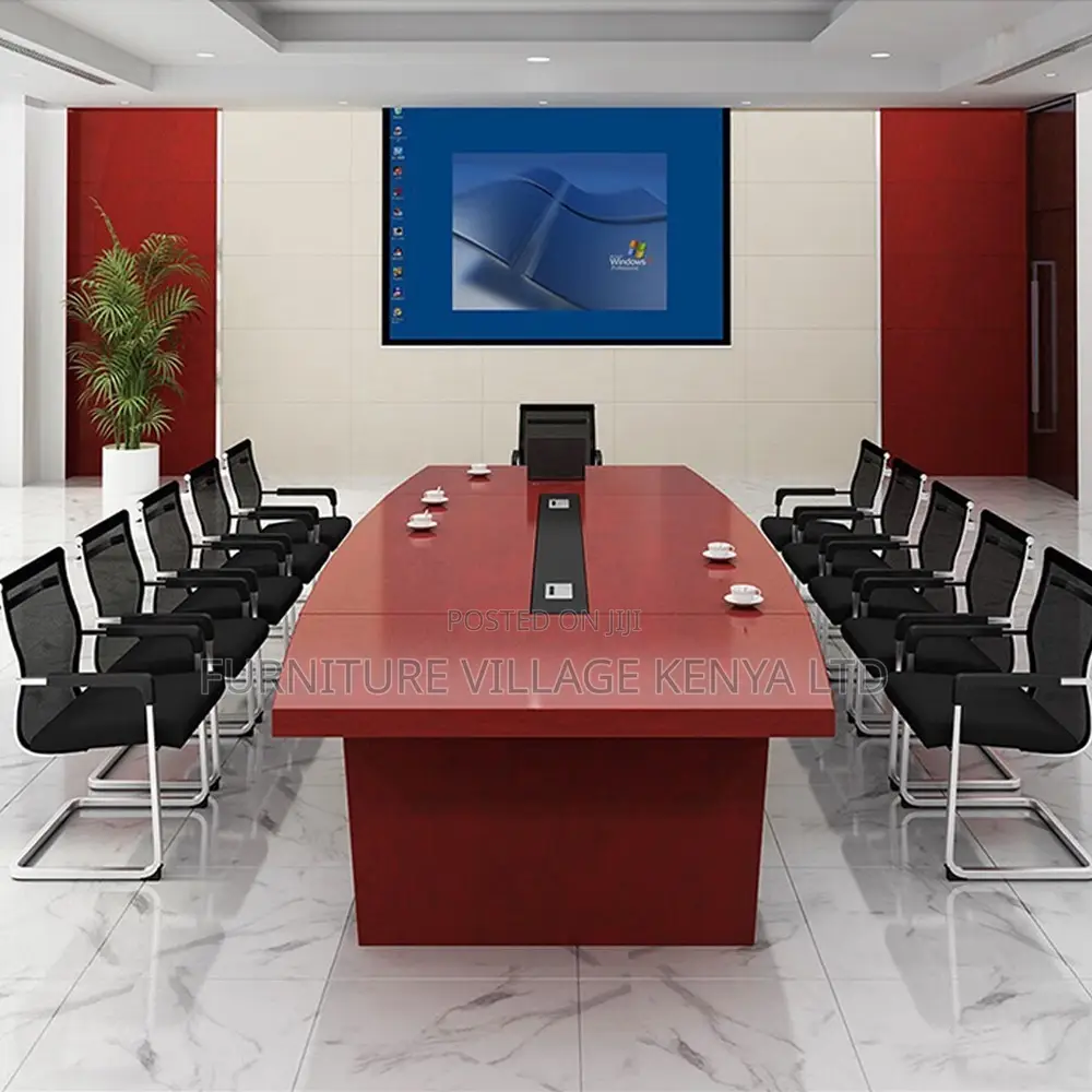 Boardroom Table; 3.5m Mahogany Office Boardroom Table