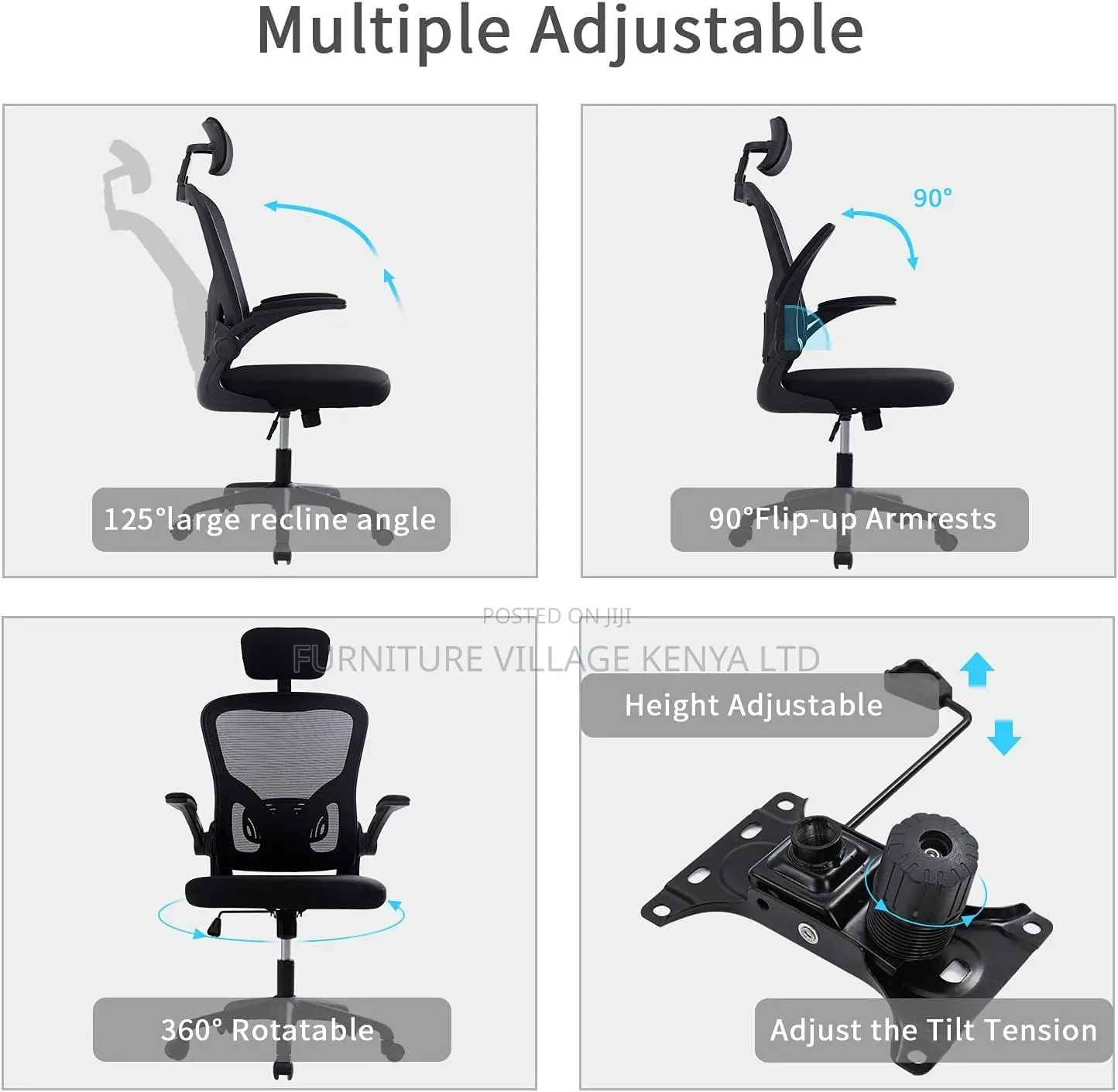 Office Chair; Ergonomic High Back Mesh Office Chair