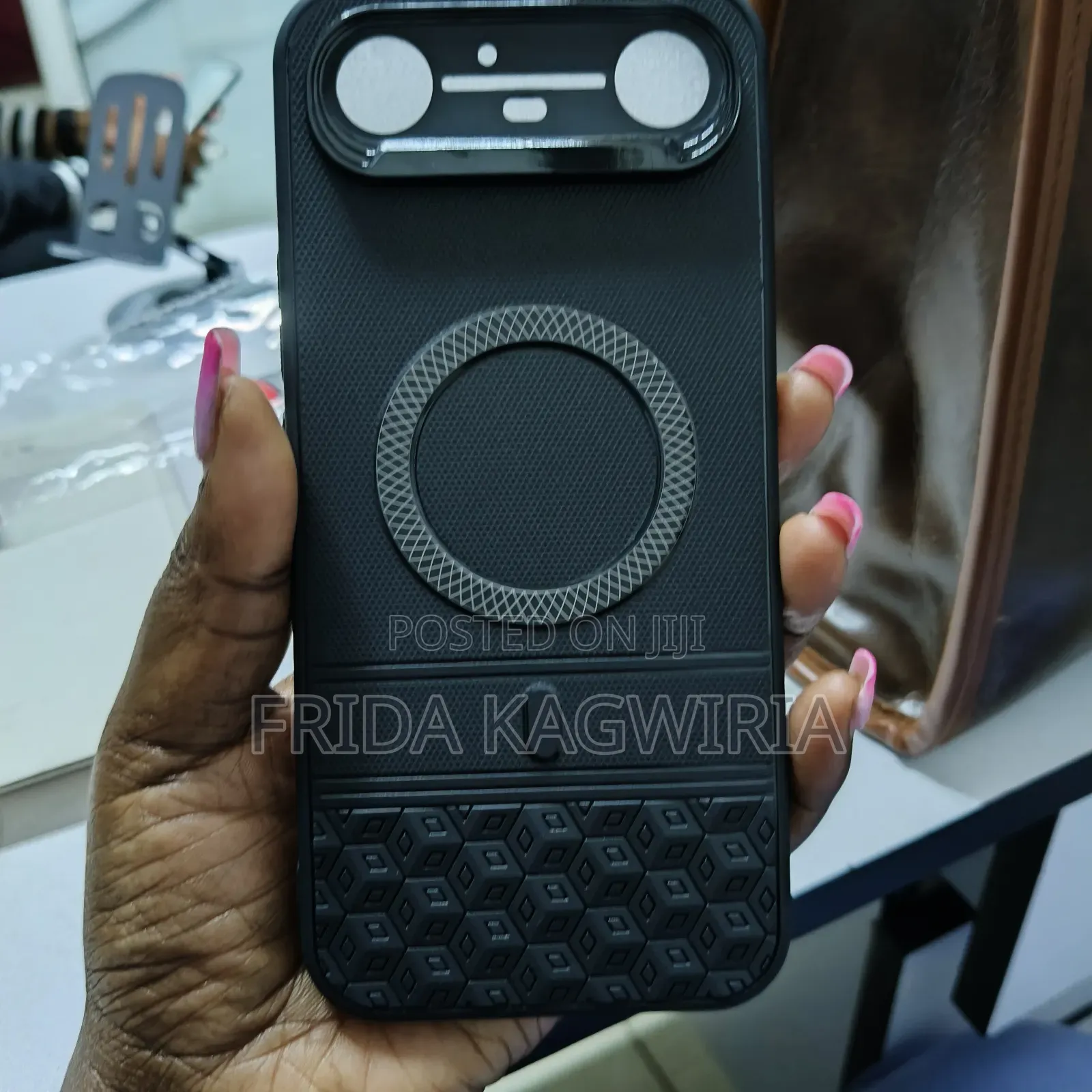 Tecno Spark Slim Silicone Back Cover With Magnetic Wireless Charging