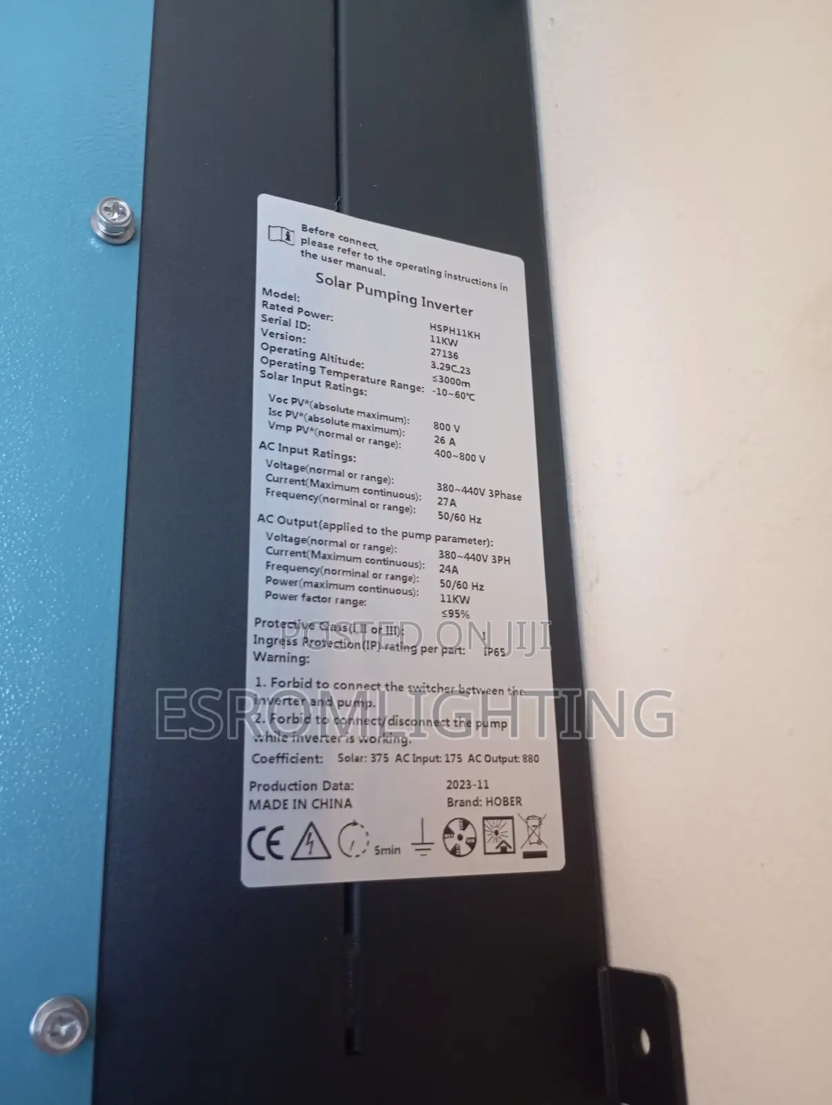Hober 11kw Solar Pumping Inverter