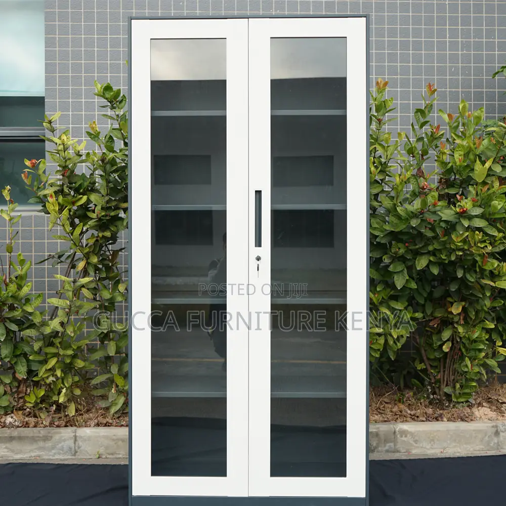 Full Glass Modern 2-door Steel Office File Cabinet