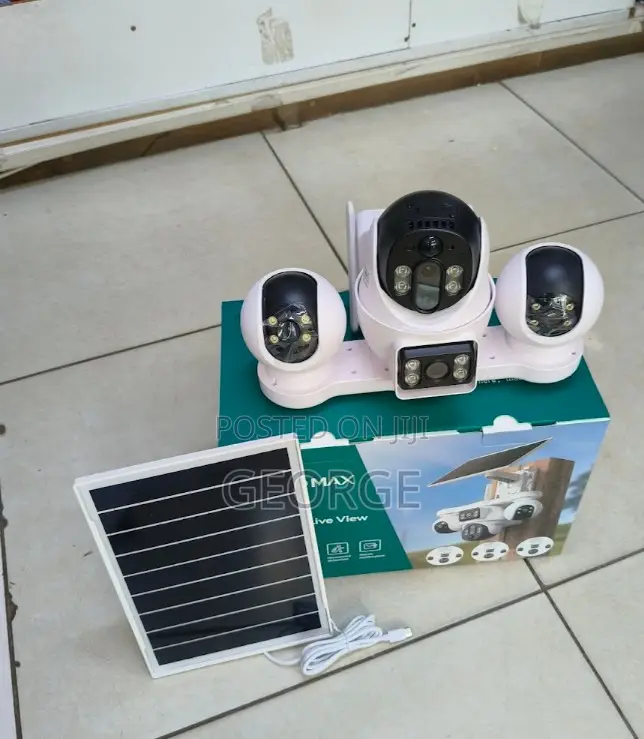 8mp Quad Lens 4 Lens 4g Simcard Solar Camera With 2way Audio.