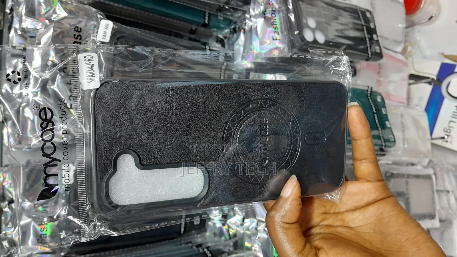 Miolr Tecno Spark 40 Pro Silicone Plus Leather Magsafe Back Case