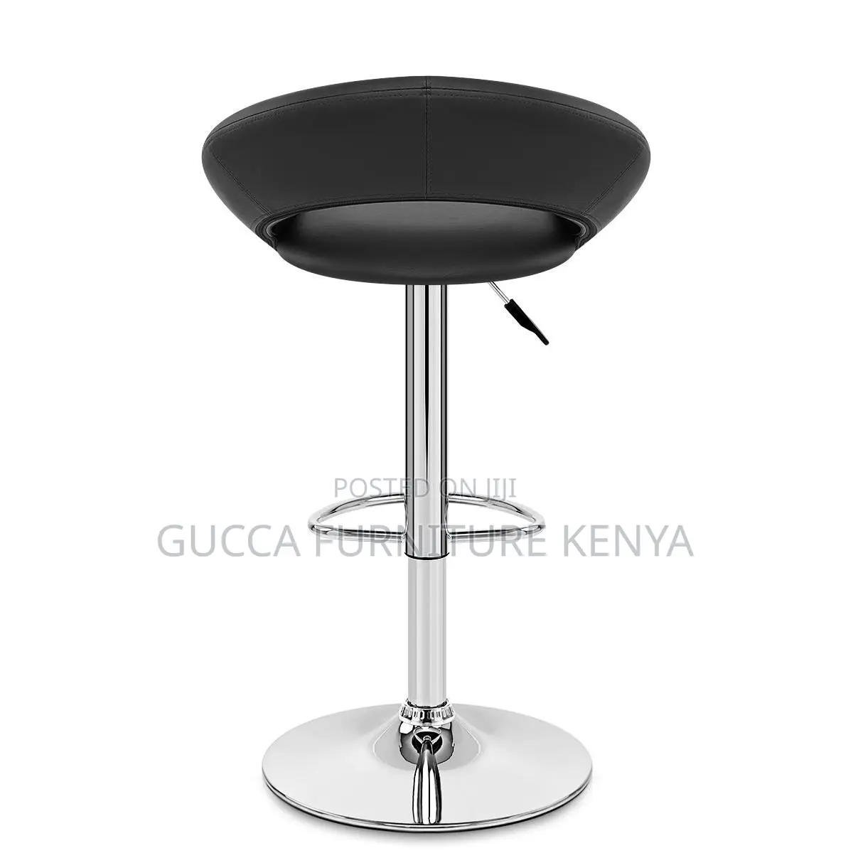 Leather Round Adjustable Counter Bar Stool