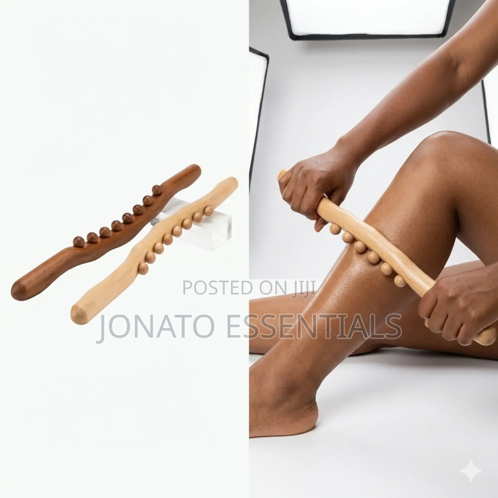 Wooden Guasha Massage Stick, Full Body Muscle Roller, Therapy Tool