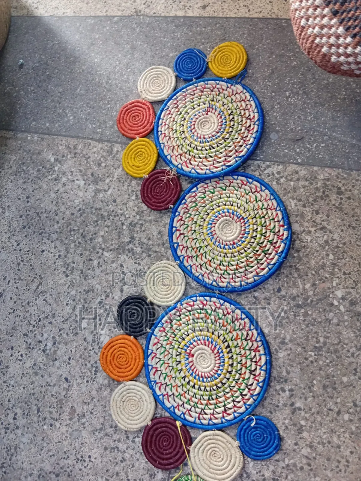 Handwoven Sisal Wall Basket Set