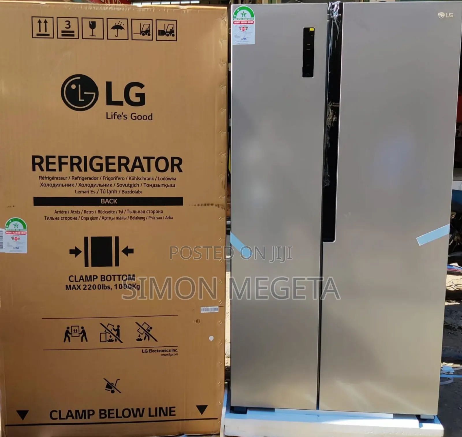 Lg Side by Side Fridge 519litres No Frost Refrigerator