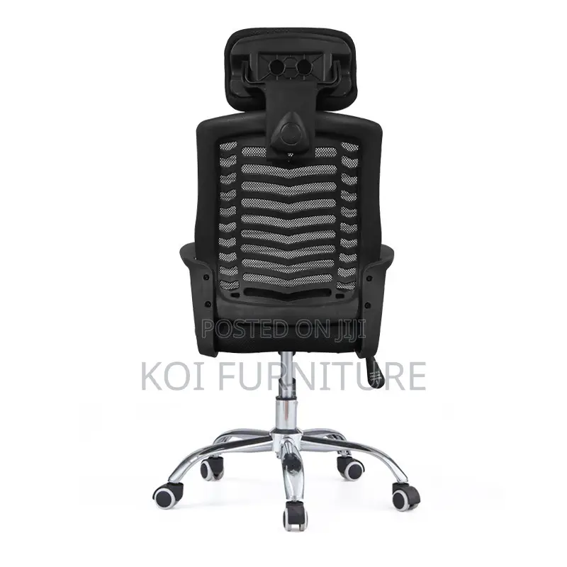 Office Chair; Adjustable Fabric Headrest Mesh Office Chair