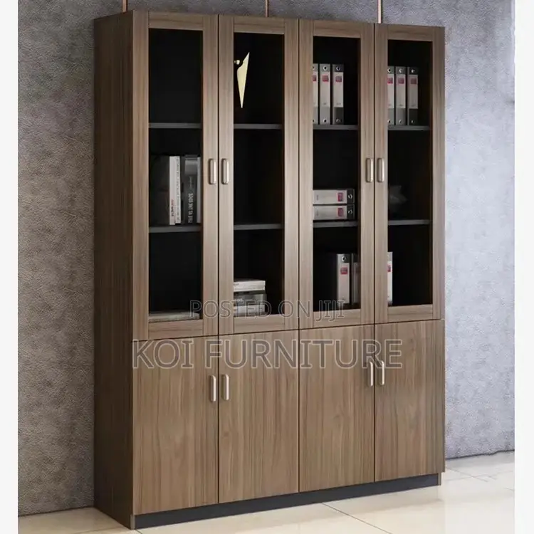 Office Cabinet; 8 Doors Red Brown Executive Office Cabinet