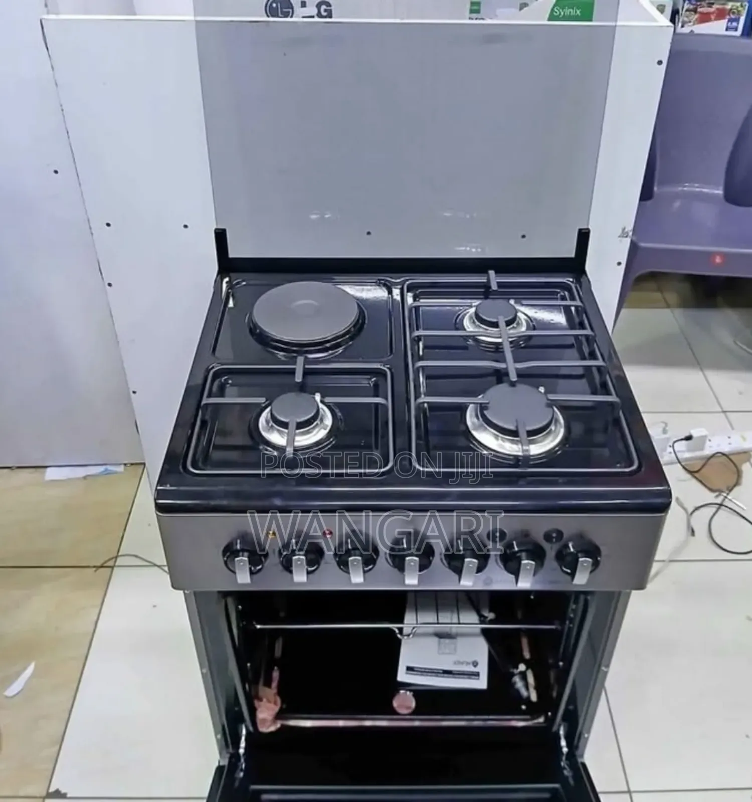3+1 Electric Nunix Free Standing Cooker With Jet Valve