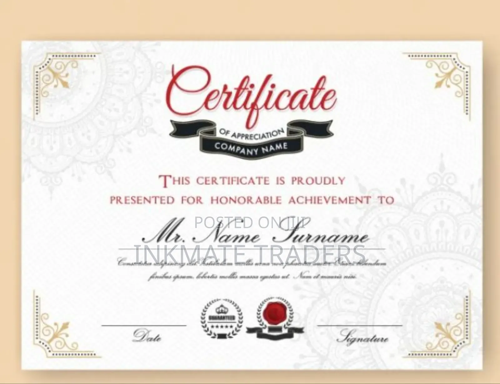 Graduation Certificate Printing Services Available