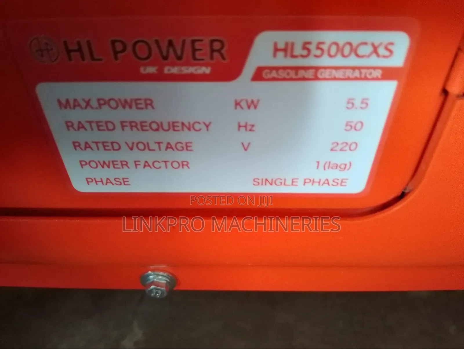 Hl5500 Petrol Super Silent Generator