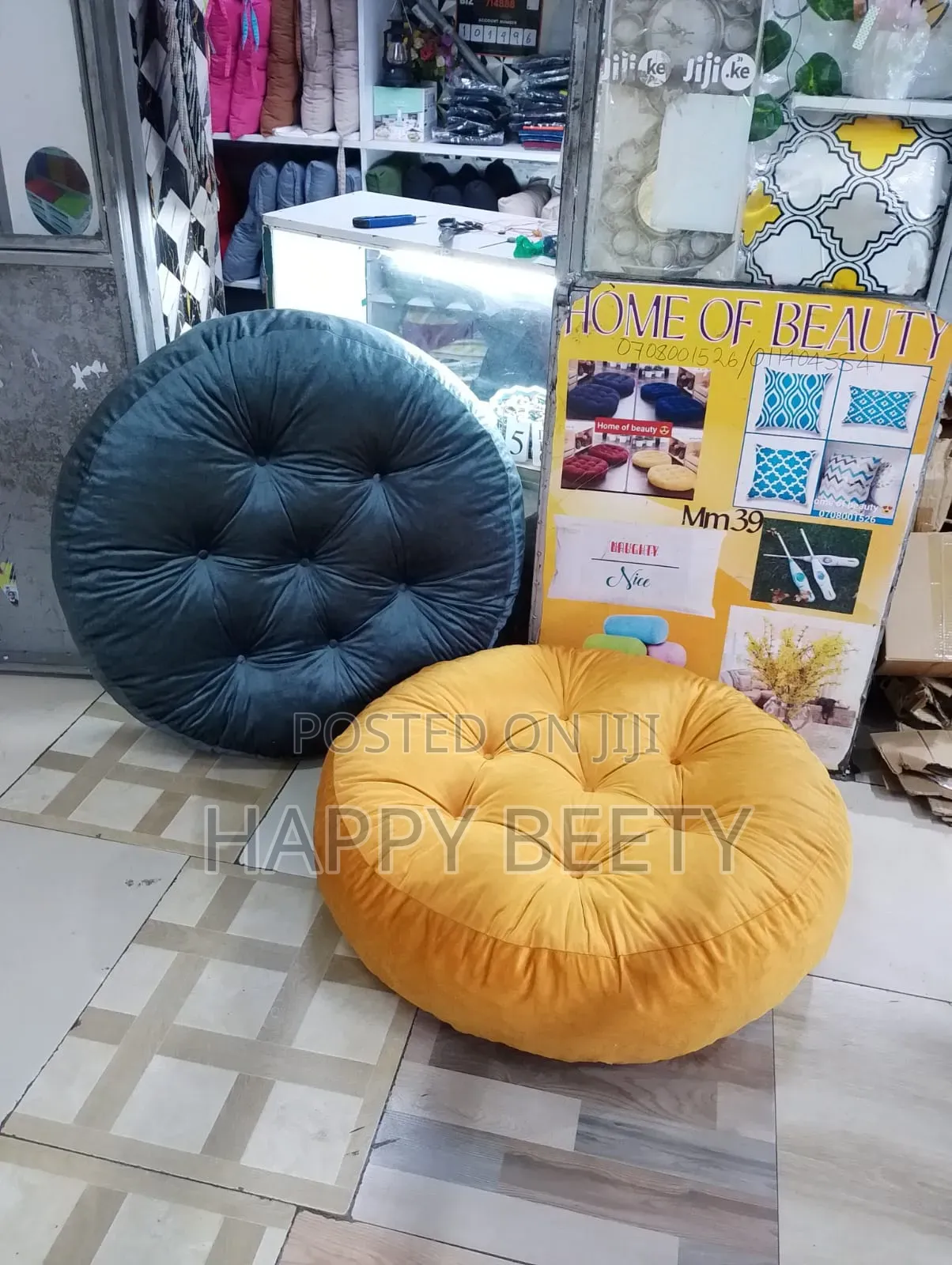 Round Puffy Floor Cushions