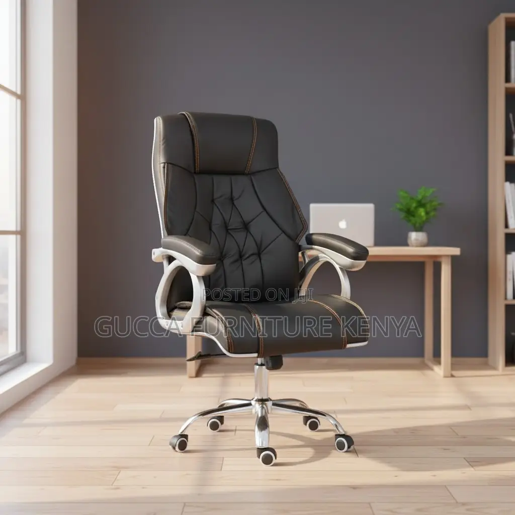 Executive Leather High-back Desk Chair