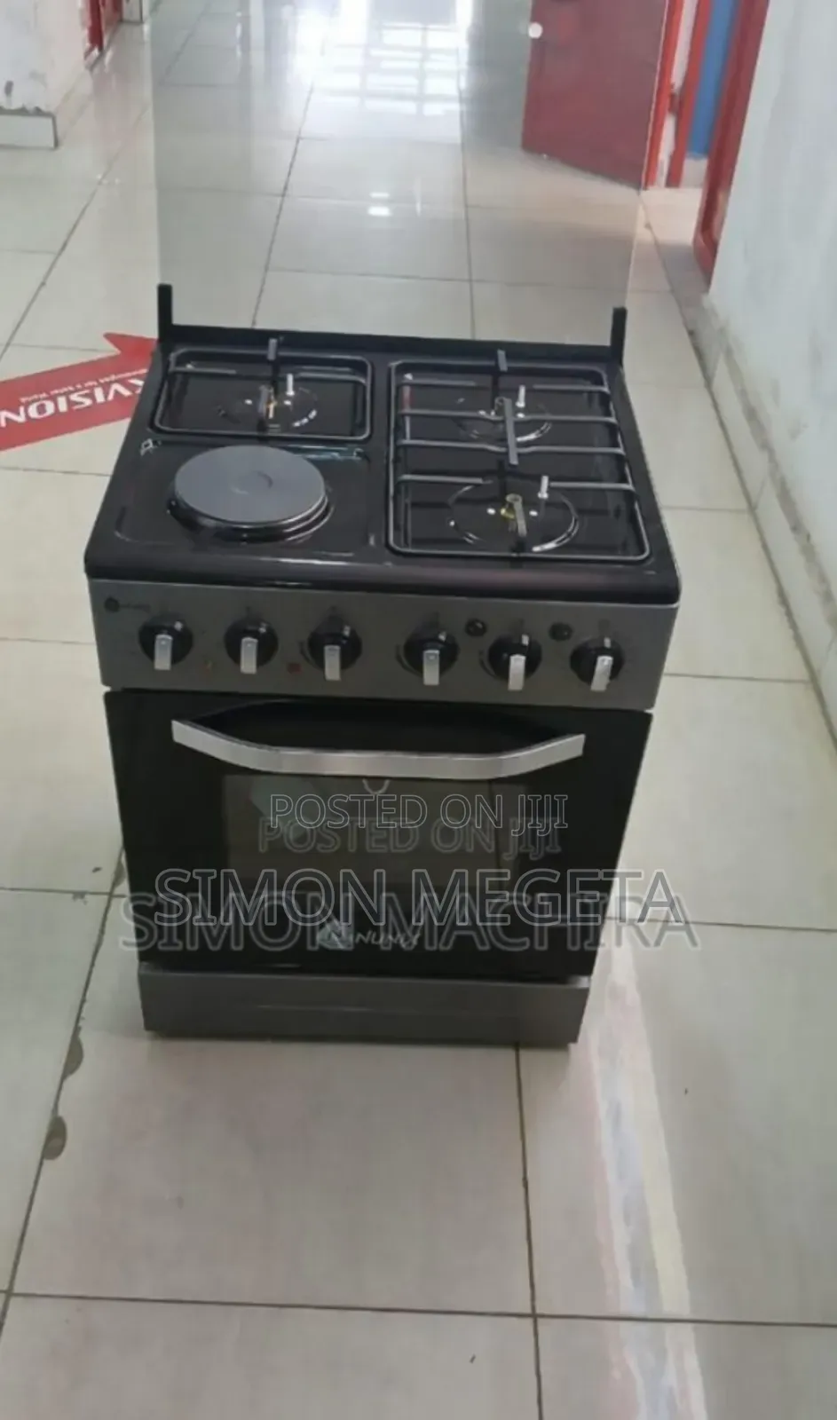 With 1 Hot Plate. Nunix 60*60 Cooker. Electric Oven