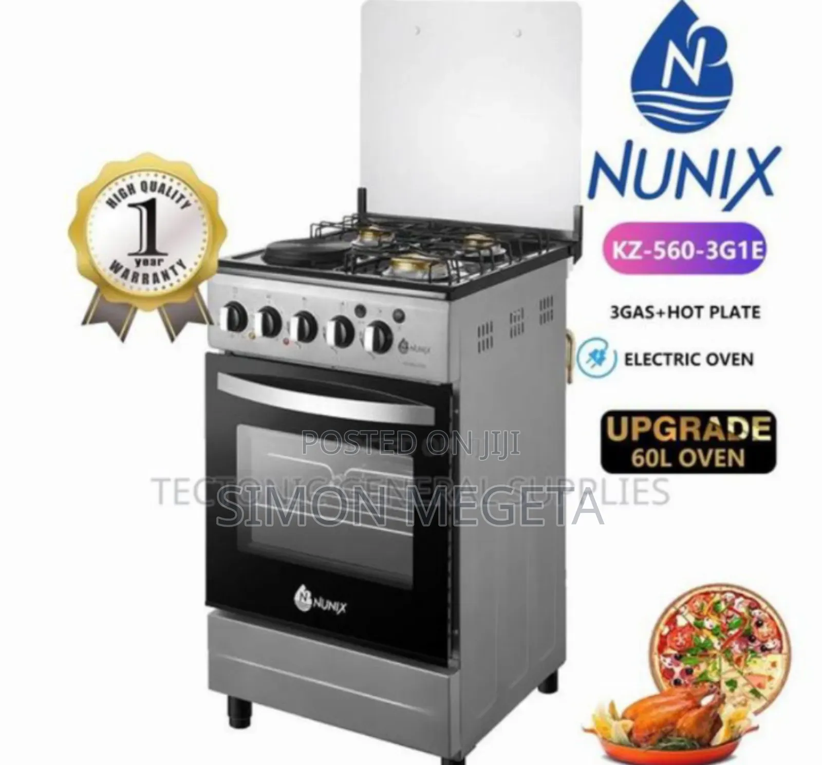Colour Silver New Nunix 60*60 Cooker