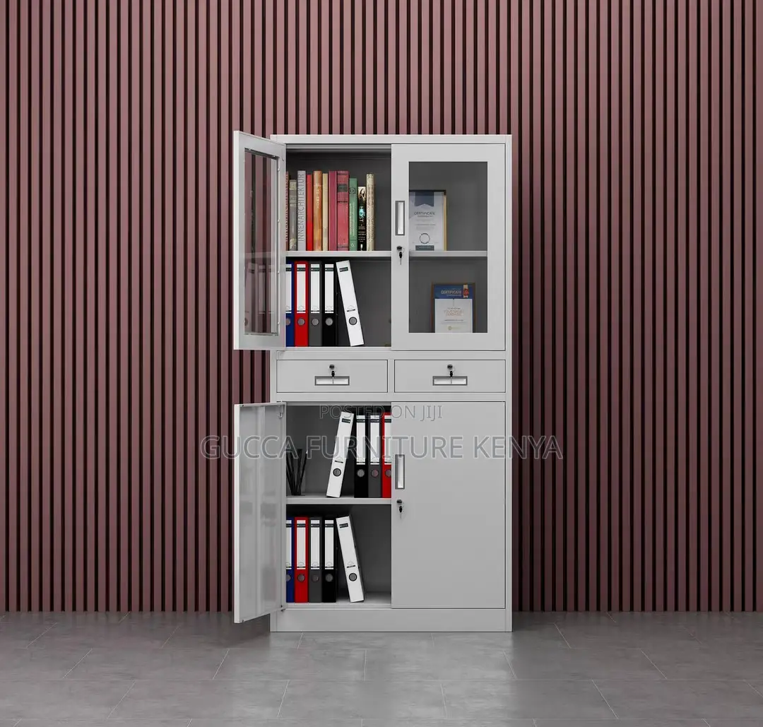 2-door Office Filling Cabinet With 2-drawers