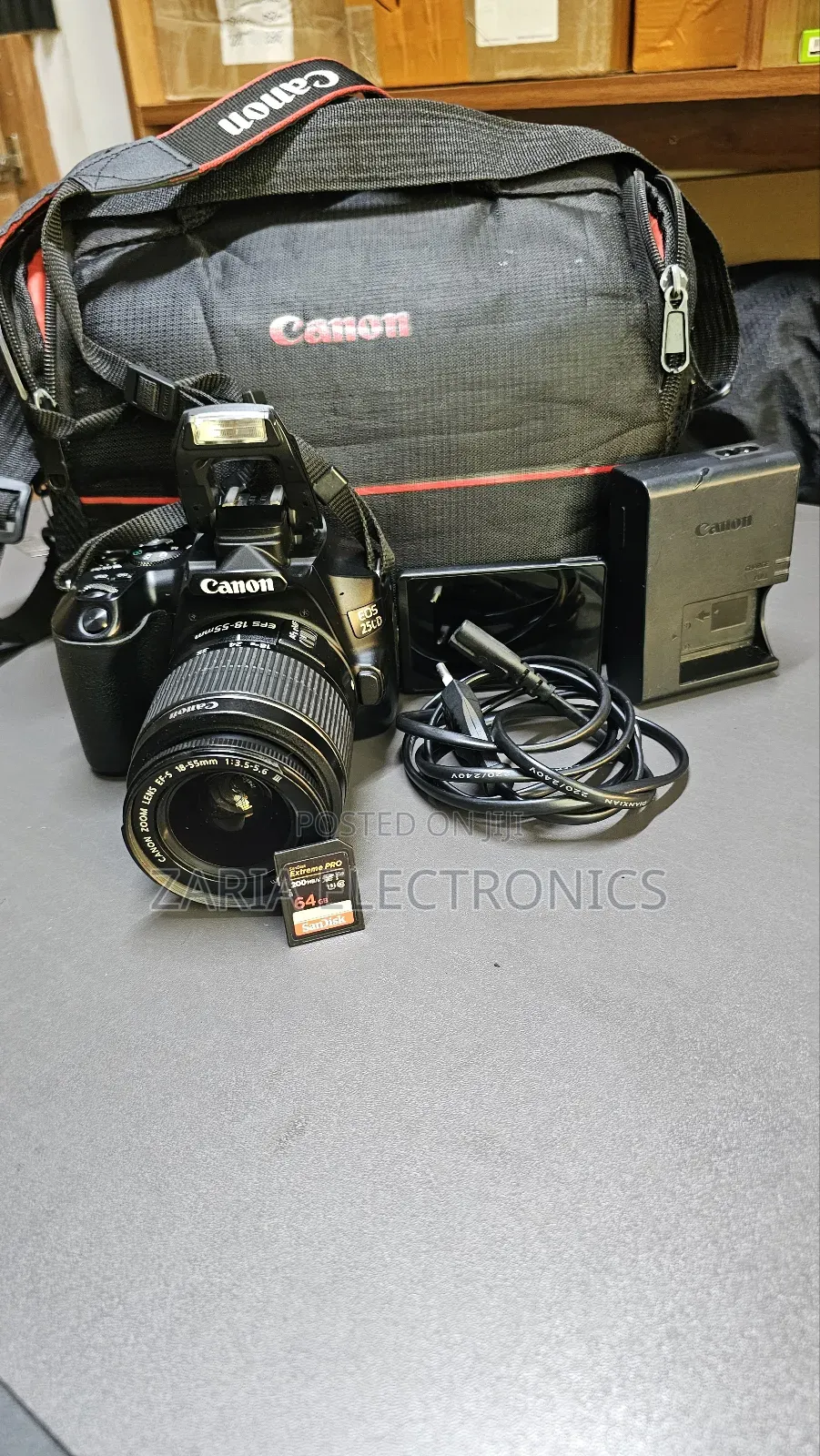 Canon 250d With 18-55mm Lens 64gb Extreme Card