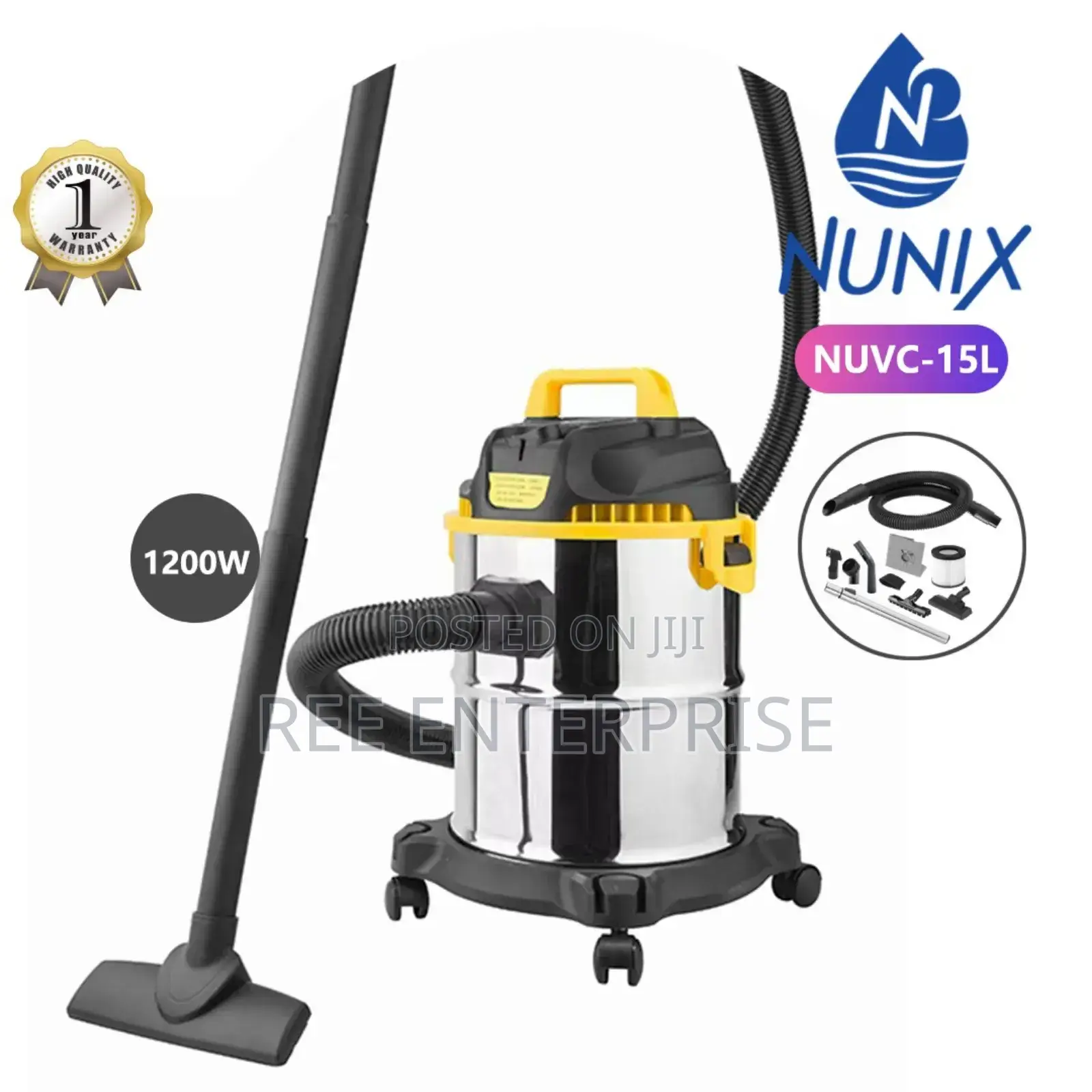 15 Litres Nunix Wet And Dry Vacuum Cleaner