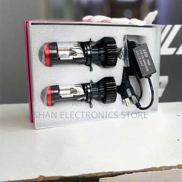 Super White 2pcs Y7 H4 Mini Led Projector Bulbs Hi-Lo Beam