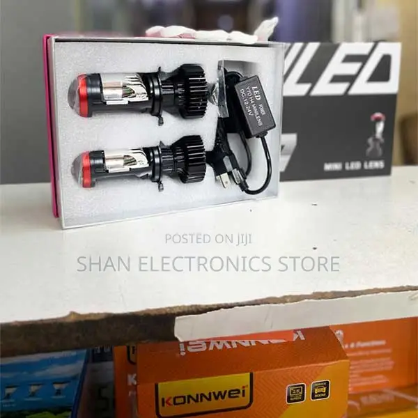 2x Y7 H4 Super White Mini Led Projector Bulbs Hi-Lo Beam Headlight