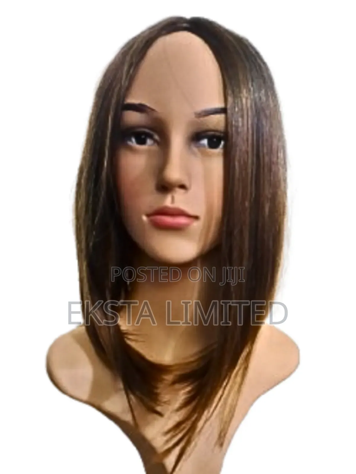 Bob Hair Wig Gradient Black Brown 16 Inch + Wig Cap